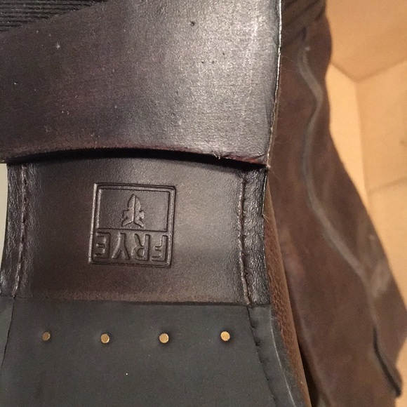 Frye boots - tall brown; nice detail - Picture 6 of 7